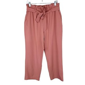 Telluride Clothing Co Pants Paperbag Waist Lightweight Pink Casual Women’s L